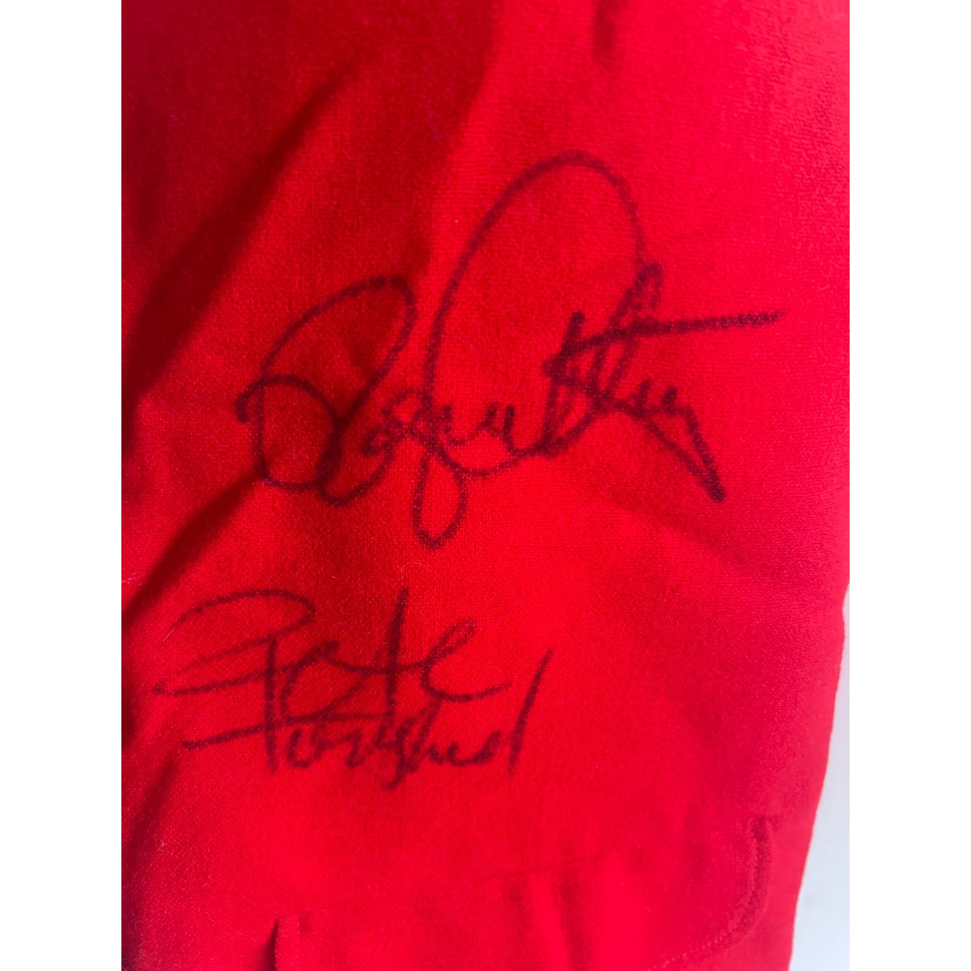 The Who Keith Moon Pete Townshend Roger Daltrey John Entwistle vintage red vest signed with proof