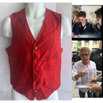 Load image into Gallery viewer, The Who Keith Moon Pete Townshend Roger Daltrey John Entwistle vintage red vest signed with proof
