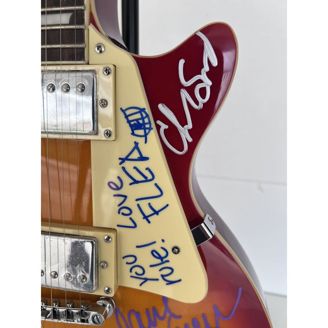 "RHCP" vintage les paul electric guitar Anthony Kiedis, "flea", John Frusciante, Chad Smith with sketch, Dave Navarro, Josh Klinghoffer.