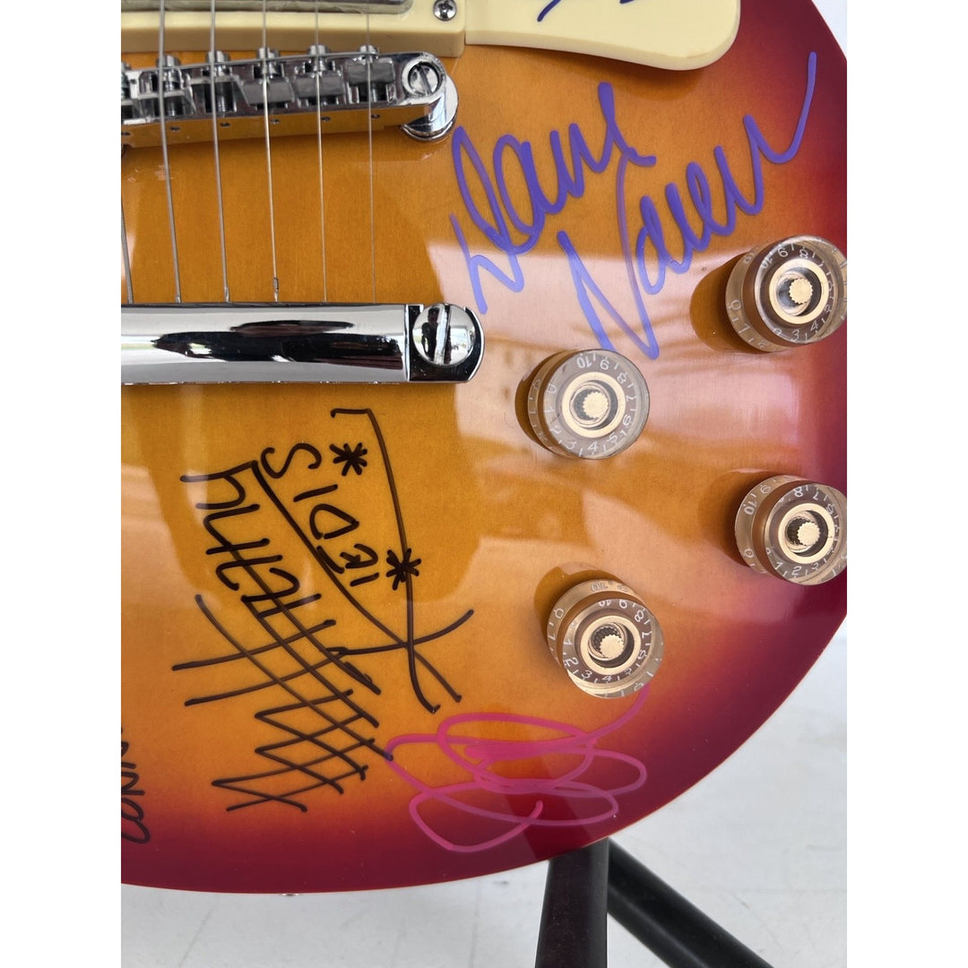 "RHCP" vintage les paul electric guitar Anthony Kiedis, "flea", John Frusciante, Chad Smith with sketch, Dave Navarro, Josh Klinghoffer.