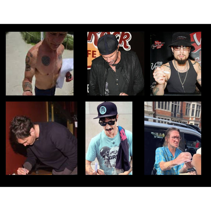 "RHCP" vintage les paul electric guitar Anthony Kiedis, "flea", John Frusciante, Chad Smith with sketch, Dave Navarro, Josh Klinghoffer.