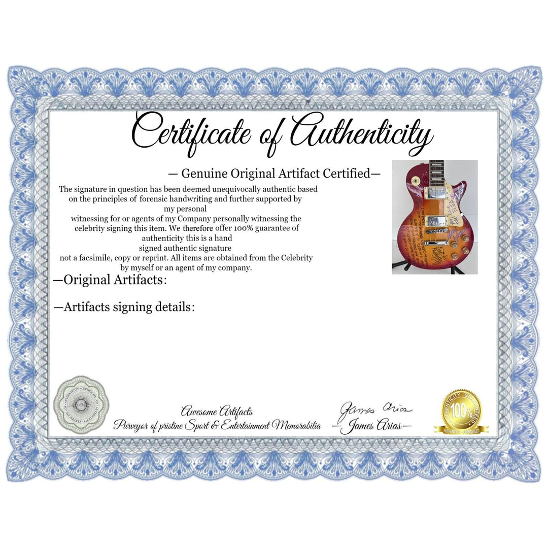 "RHCP" vintage les paul electric guitar Anthony Kiedis, "flea", John Frusciante, Chad Smith with sketch, Dave Navarro, Josh Klinghoffer.