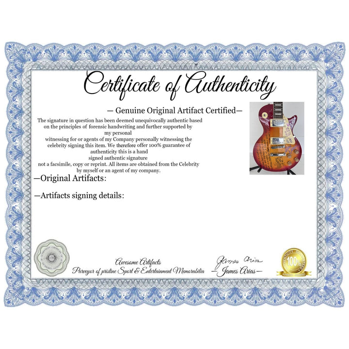 "RHCP" vintage les paul electric guitar Anthony Kiedis, "flea", John Frusciante, Chad Smith with sketch, Dave Navarro, Josh Klinghoffer.