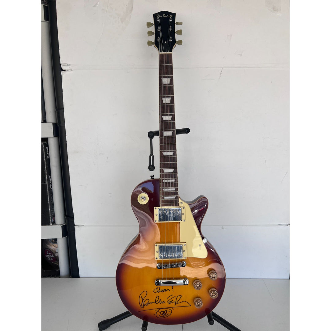 Paul McCartney vintage cherry les paul full size electric guitar signed with sketch/ inscription very rare & proof of signing.