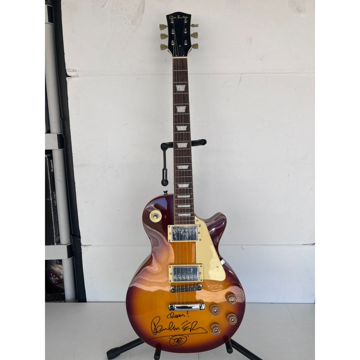 Paul McCartney vintage cherry les paul full size electric guitar signed with sketch/ inscription very rare & proof of signing.