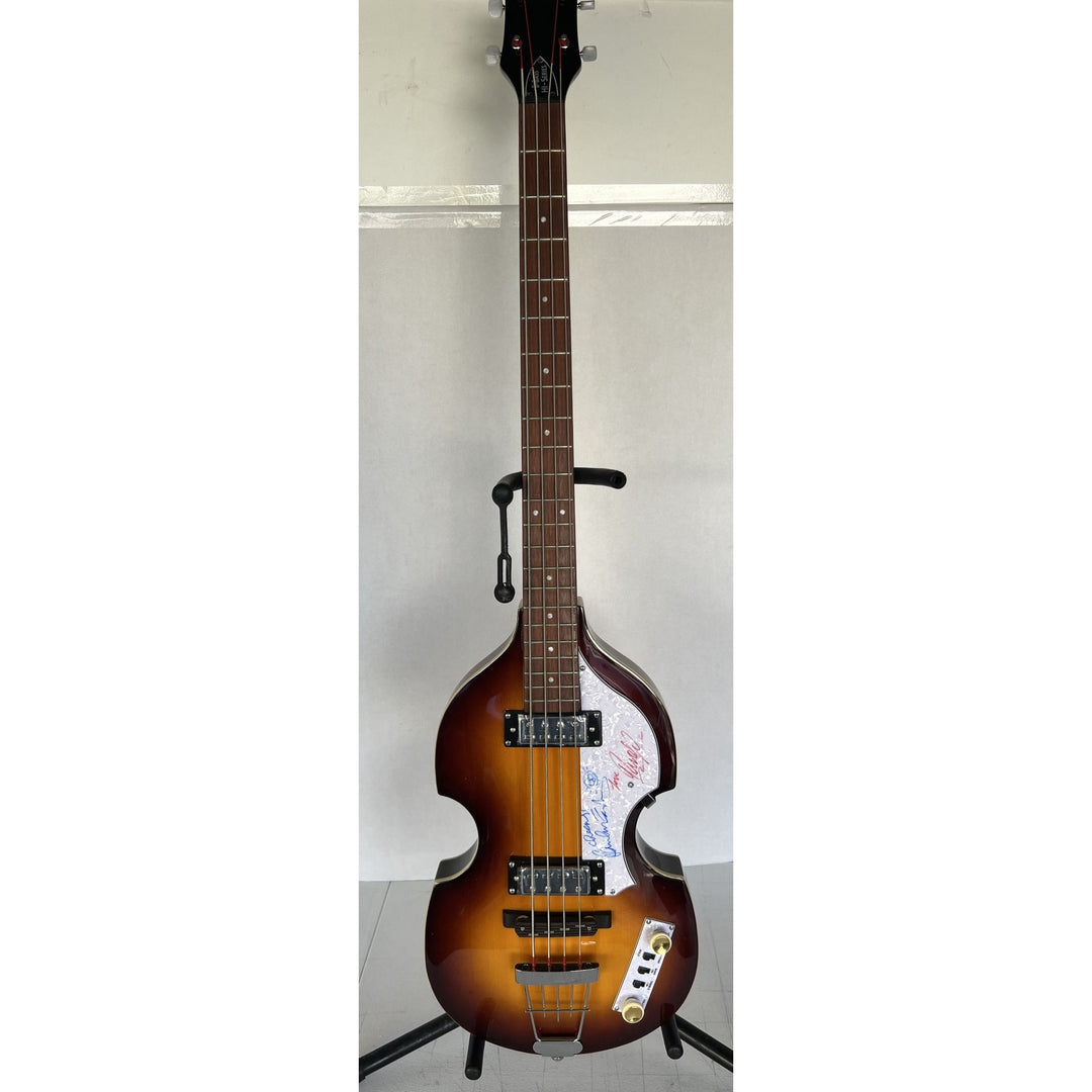 Paul McCartney & Ringo Starr Beatles Hofner Bass guitar signed with proof