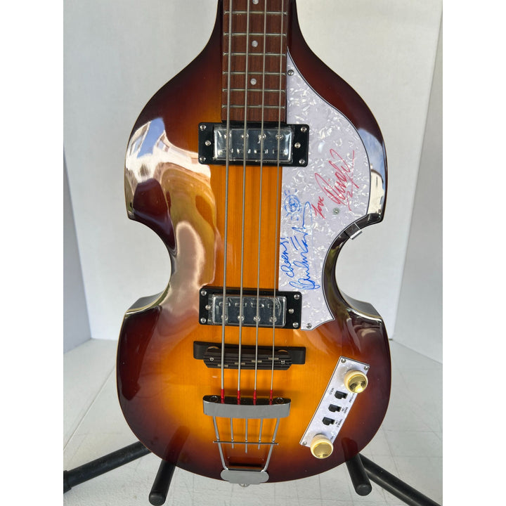 Paul McCartney & Ringo Starr Beatles Hofner Bass guitar signed with proof