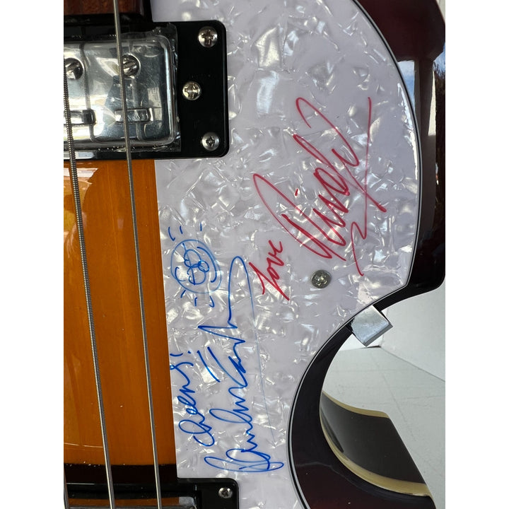Paul McCartney & Ringo Starr Beatles Hofner Bass guitar signed with proof