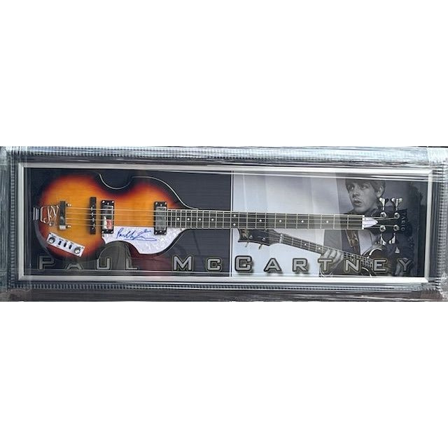 Paul McCartney & Ringo Starr Beatles Hofner Bass guitar signed with proof