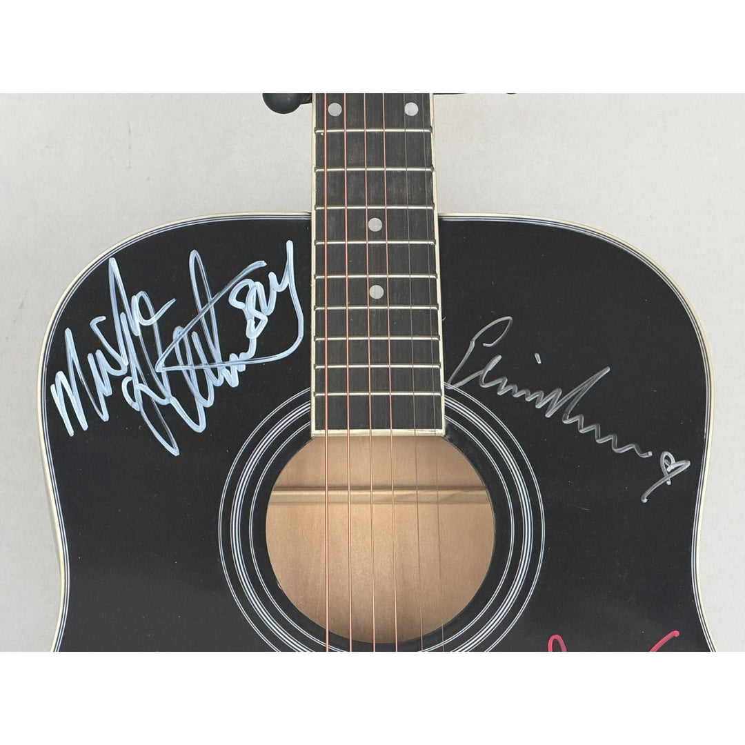 Fleetwood Mac Stevie Nicks Peter Green Mick Fleetwood John and Christy McVie Lindsay Buckingham  full size acoustic guitar signed with proof.