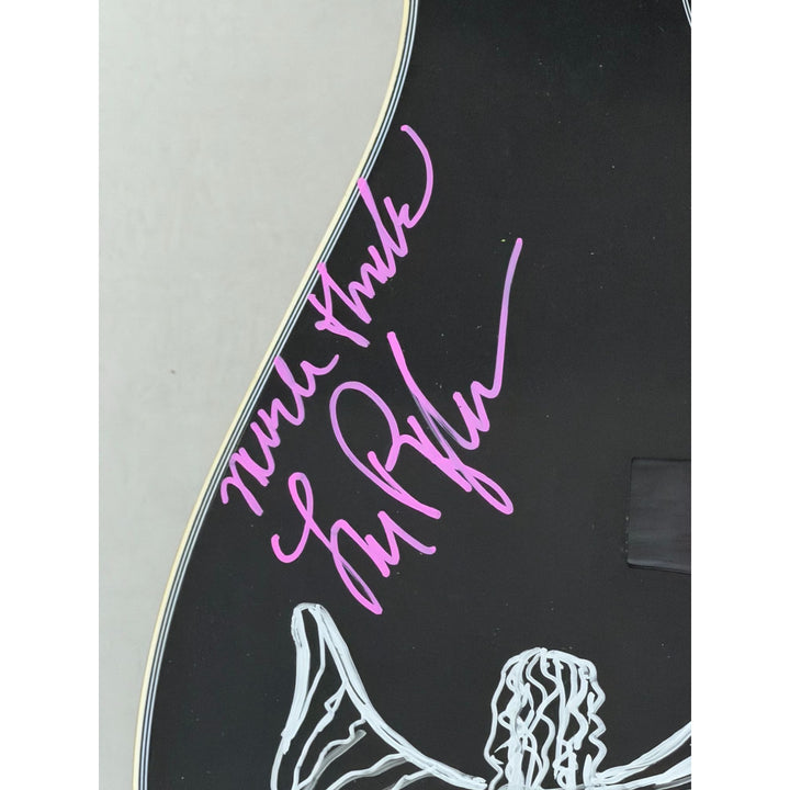 Fleetwood Mac Stevie Nicks Peter Green Mick Fleetwood John and Christy McVie Lindsay Buckingham  full size acoustic guitar signed with proof.