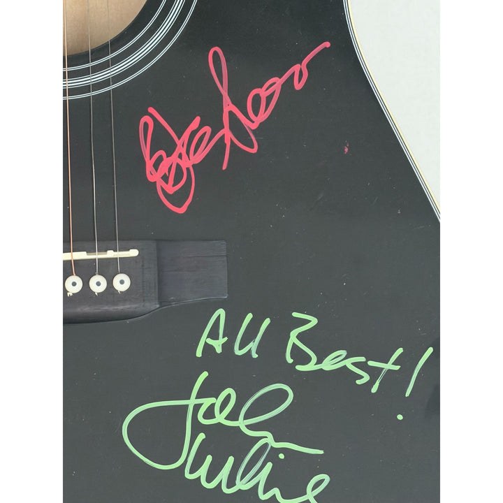 Fleetwood Mac Stevie Nicks Peter Green Mick Fleetwood John and Christy McVie Lindsay Buckingham  full size acoustic guitar signed with proof.