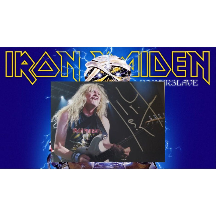 Janick Gers, Iron Maiden, 5x7, photo, signed, with proof