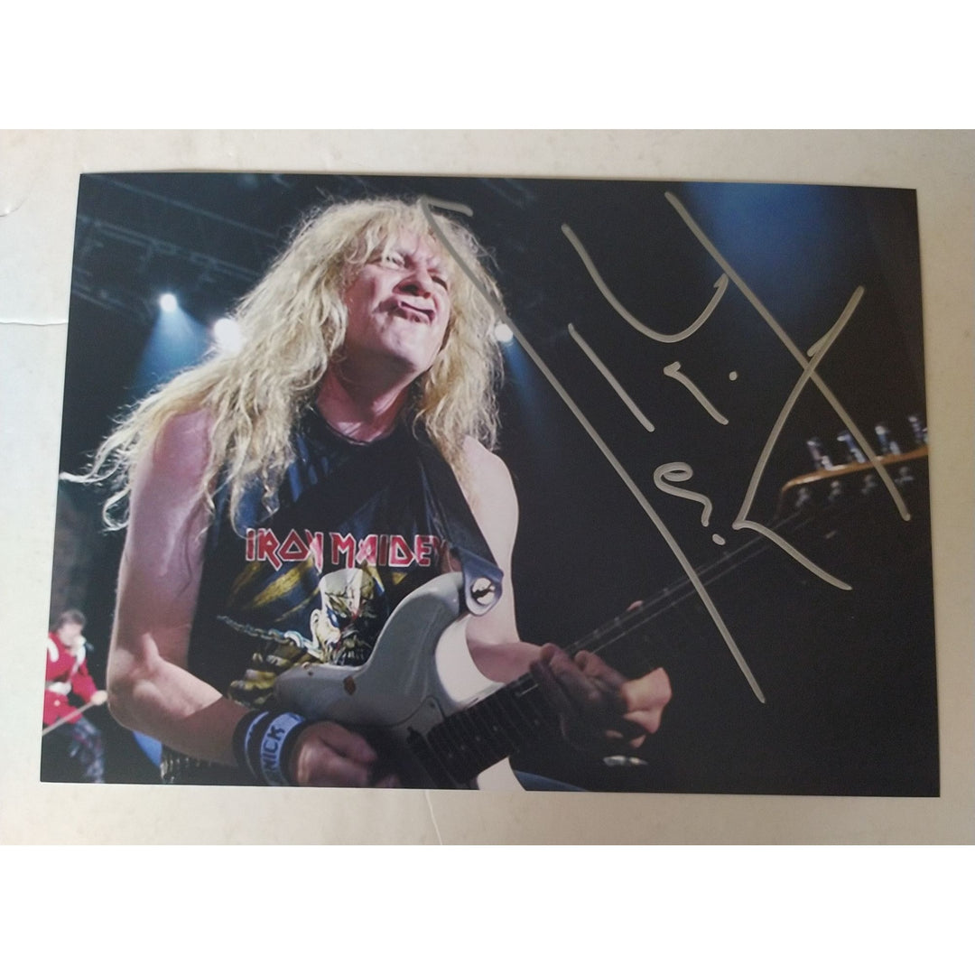 Janick Gers, Iron Maiden, 5x7, photo, signed, with proof