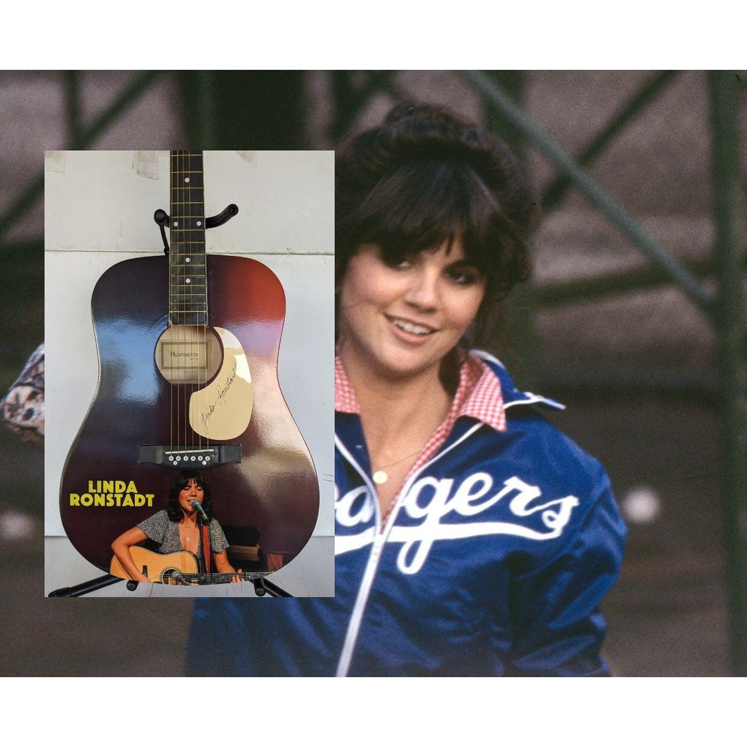 Linda Ronstadt full size One of A Kind acoustic guitar signed with proof