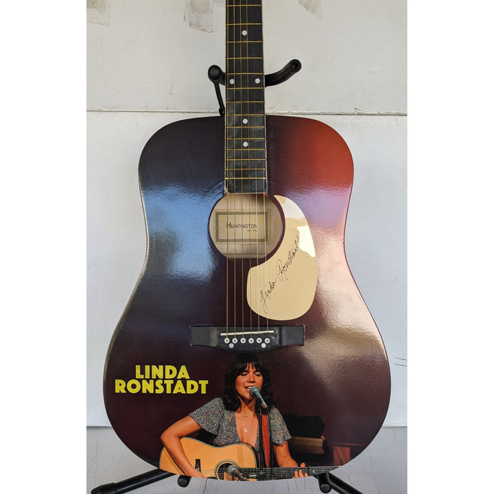 Linda Ronstadt full size One of A Kind acoustic guitar signed with proof