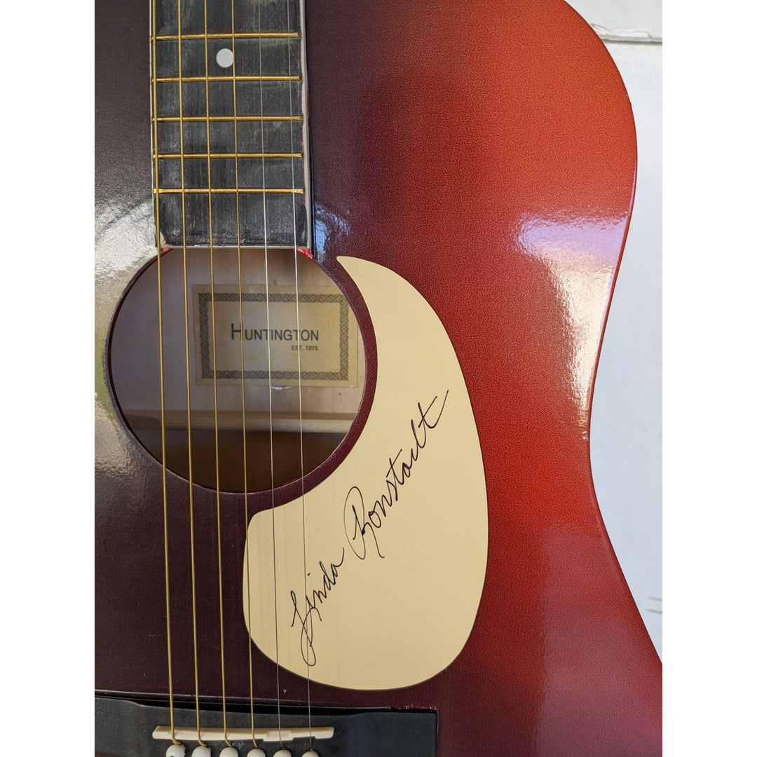 Linda Ronstadt full size One of A Kind acoustic guitar signed with proof