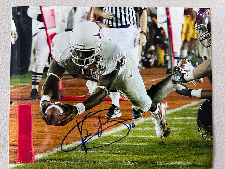 Vince Young Texas Longhorns 8x10 photo signed