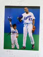 Load image into Gallery viewer, Vladimir Guerrero Jr. and Vladimir Guerrero Sr. 8x10 photo signed with proof
