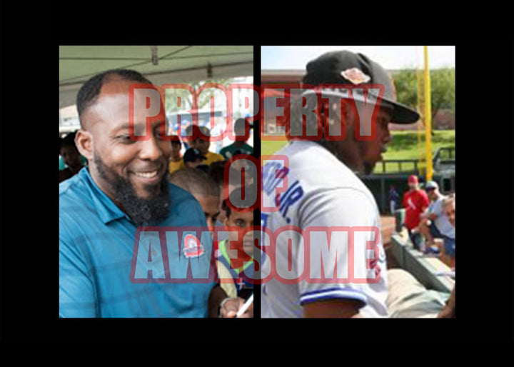 Vladimir Guerrero Jr. and Vladimir Guerrero Sr. 8x10 photo signed with proof