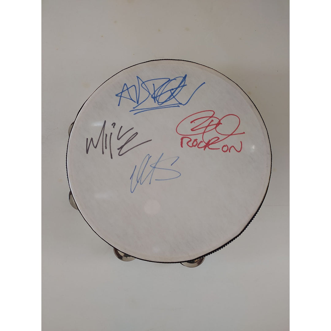 The Beastie Boys with Rick Rubin 14 inch tambourine signed with proof