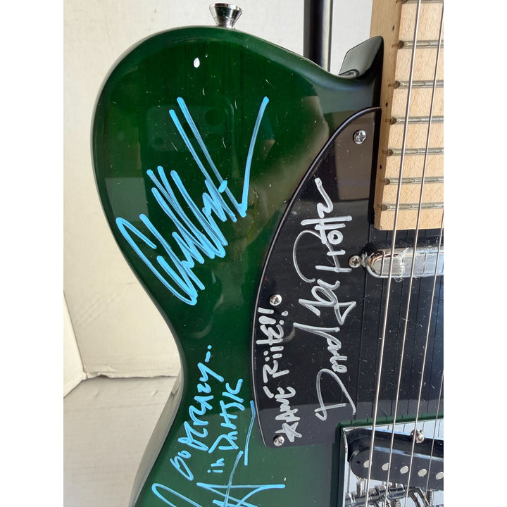 Van Halen Eddie & Alex Van Halen, Michael Anthony, David Lee Roth Sammy Hagar Telecaster electric guitar signed with proof.
