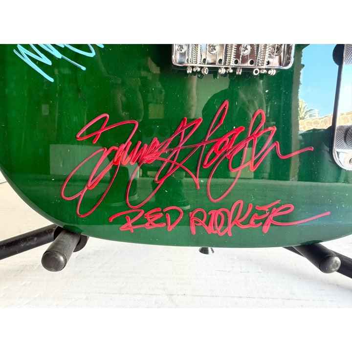 Van Halen Eddie & Alex Van Halen, Michael Anthony, David Lee Roth Sammy Hagar Telecaster electric guitar signed with proof.