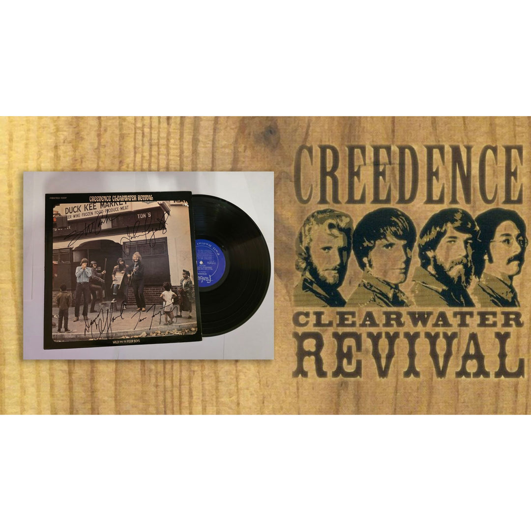 CCR Creedence Clearwater Revival "Willy and The Poor Boys" LP signed with proof.