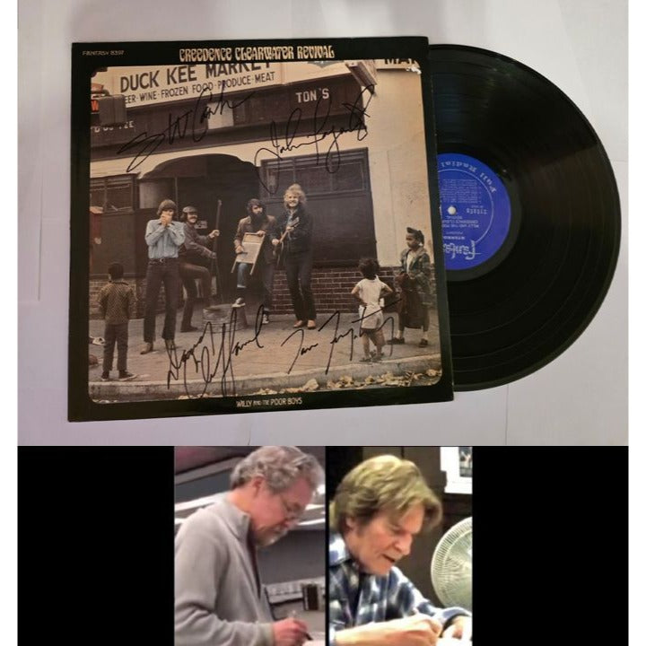 CCR Creedence Clearwater Revival "Willy and The Poor Boys" LP signed with proof.