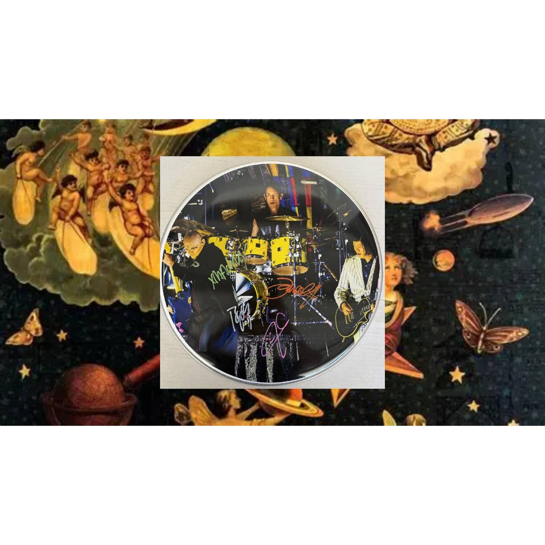 Billy Corgan Smashing Pumpkins one-of-a-kind drumhead signed with proof.