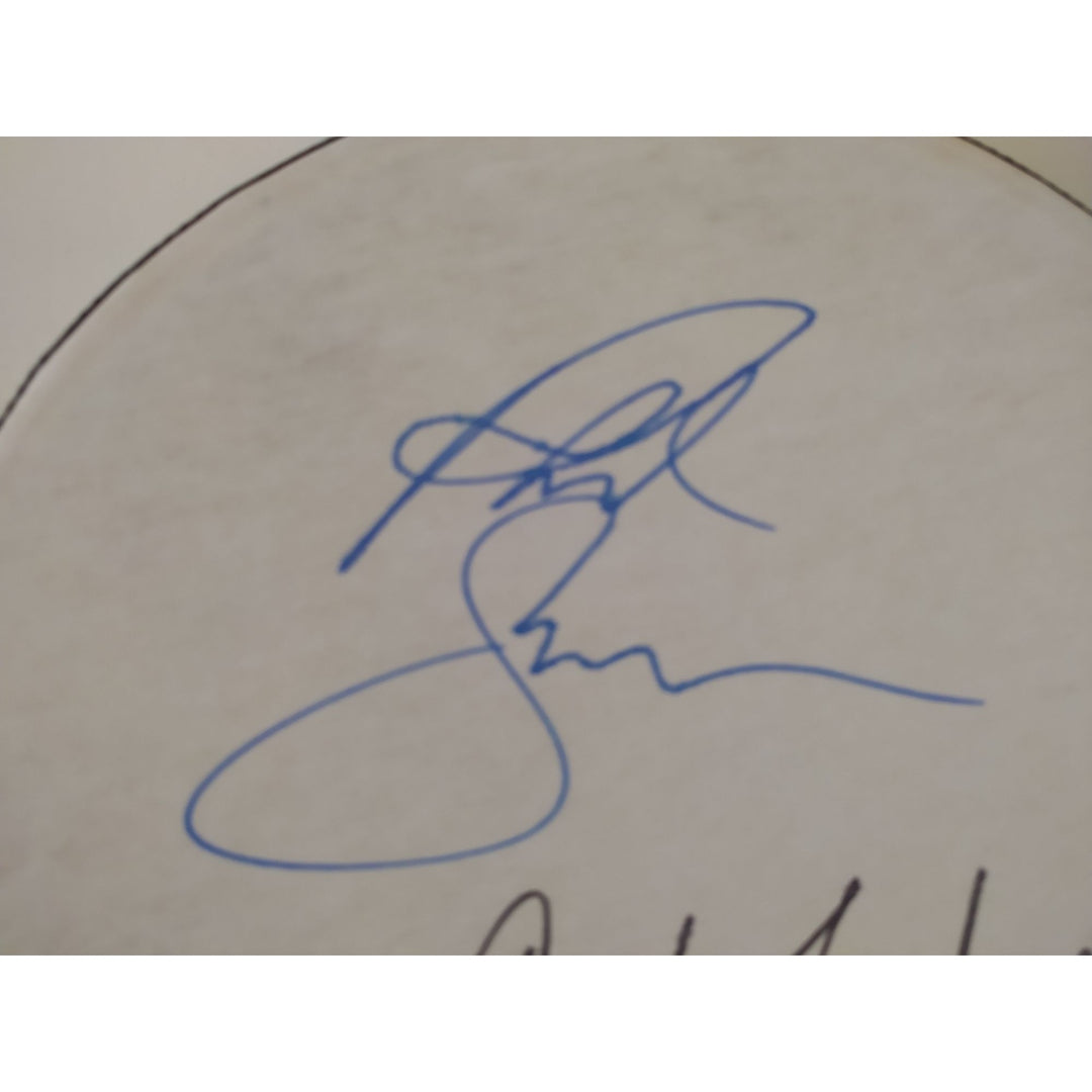 Paul Simon and Art Garfunkel 14-in tambourine signed with proof