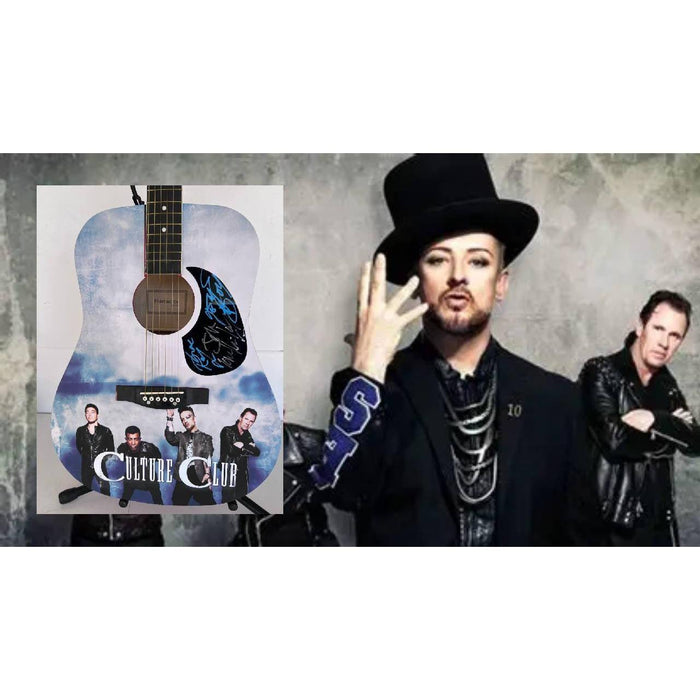 Culture Club George O'Dowd Boy George full size acoustic guitar (one of a kind ) signed with proof