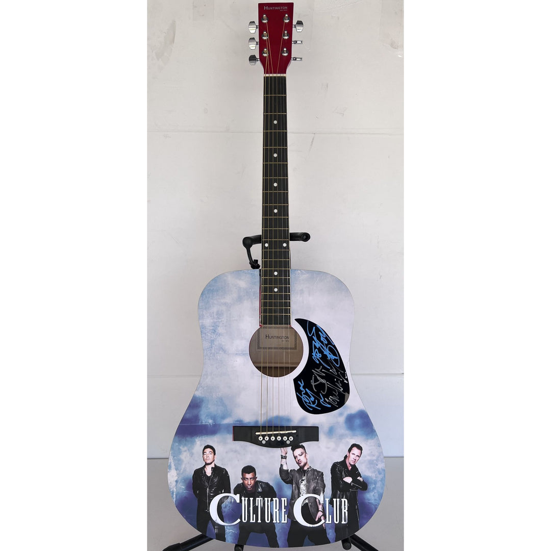 Culture Club George O'Dowd Boy George full size acoustic guitar (one of a kind ) signed with proof.