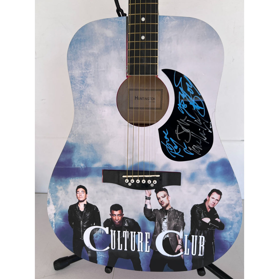 Culture Club George O'Dowd Boy George full size acoustic guitar (one of a kind ) signed with proof.