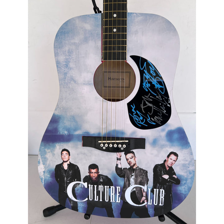 Culture Club George O'Dowd Boy George full size acoustic guitar (one of a kind ) signed with proof.