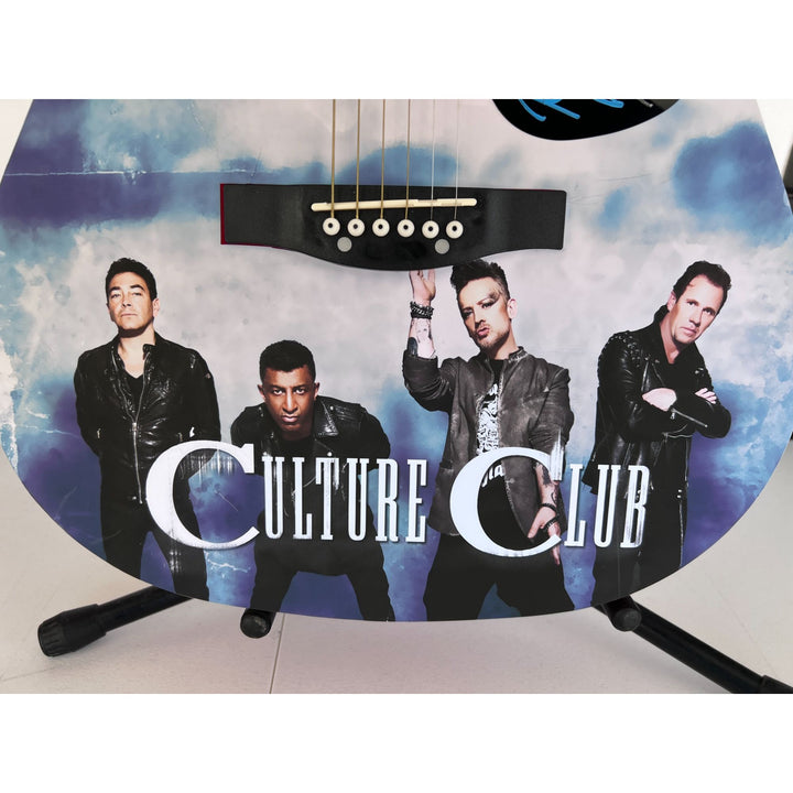 Culture Club George O'Dowd Boy George full size acoustic guitar (one of a kind ) signed with proof.