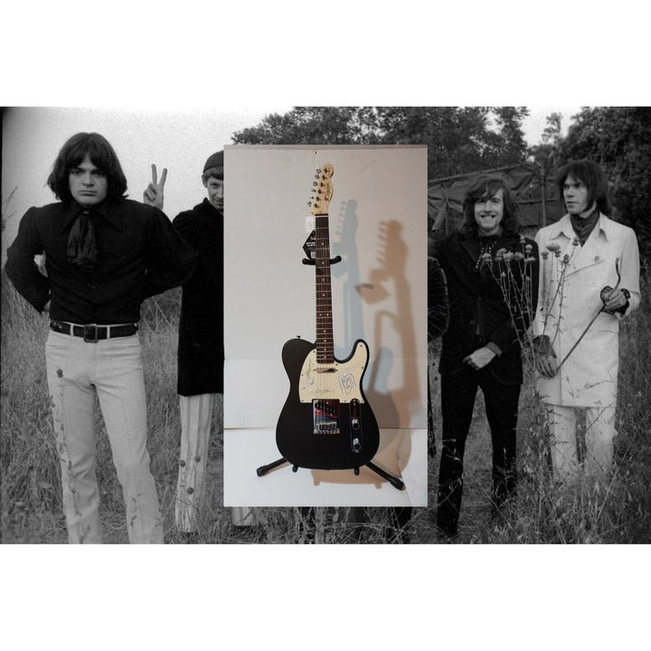 CSNY David Crosby , Stephen Stills, Graham Nash, Neil Young authentic Fender telecaster full size electric guitar signed with proof