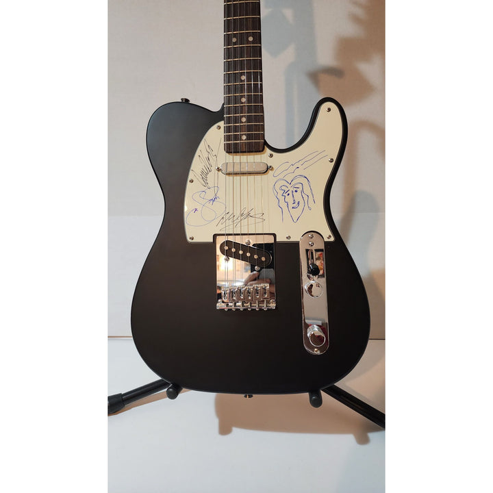 CSNY David Crosby , Stephen Stills, Graham Nash, Neil Young authentic Fender telecaster full size electric guitar signed with proof