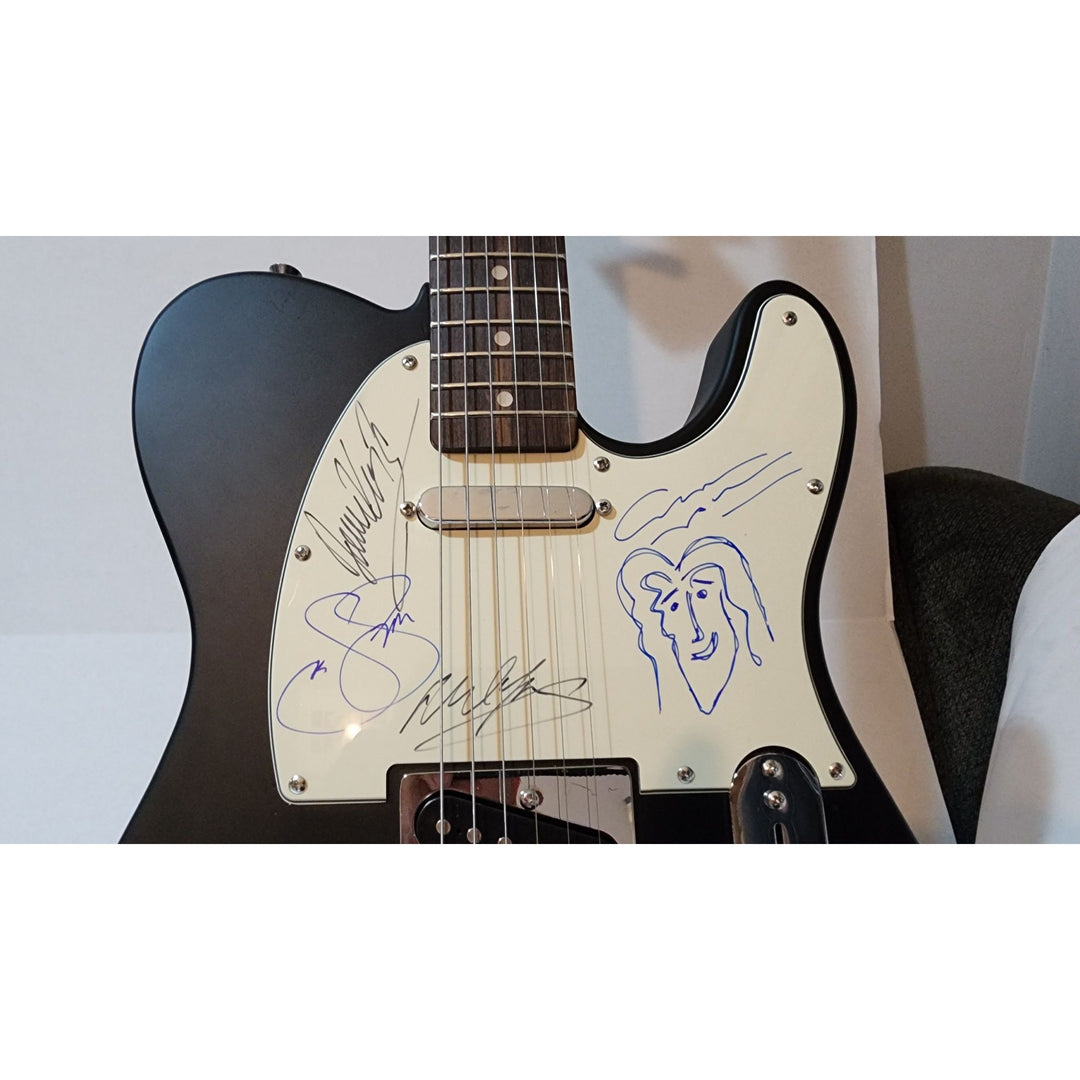 CSNY David Crosby , Stephen Stills, Graham Nash, Neil Young authentic Fender telecaster full size electric guitar signed with proof