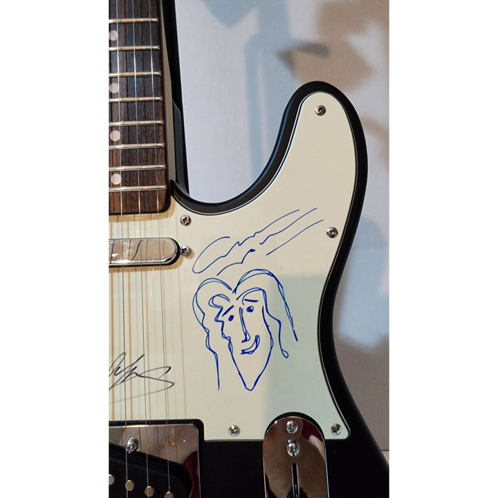 CSNY David Crosby , Stephen Stills, Graham Nash, Neil Young authentic Fender telecaster full size electric guitar signed with proof