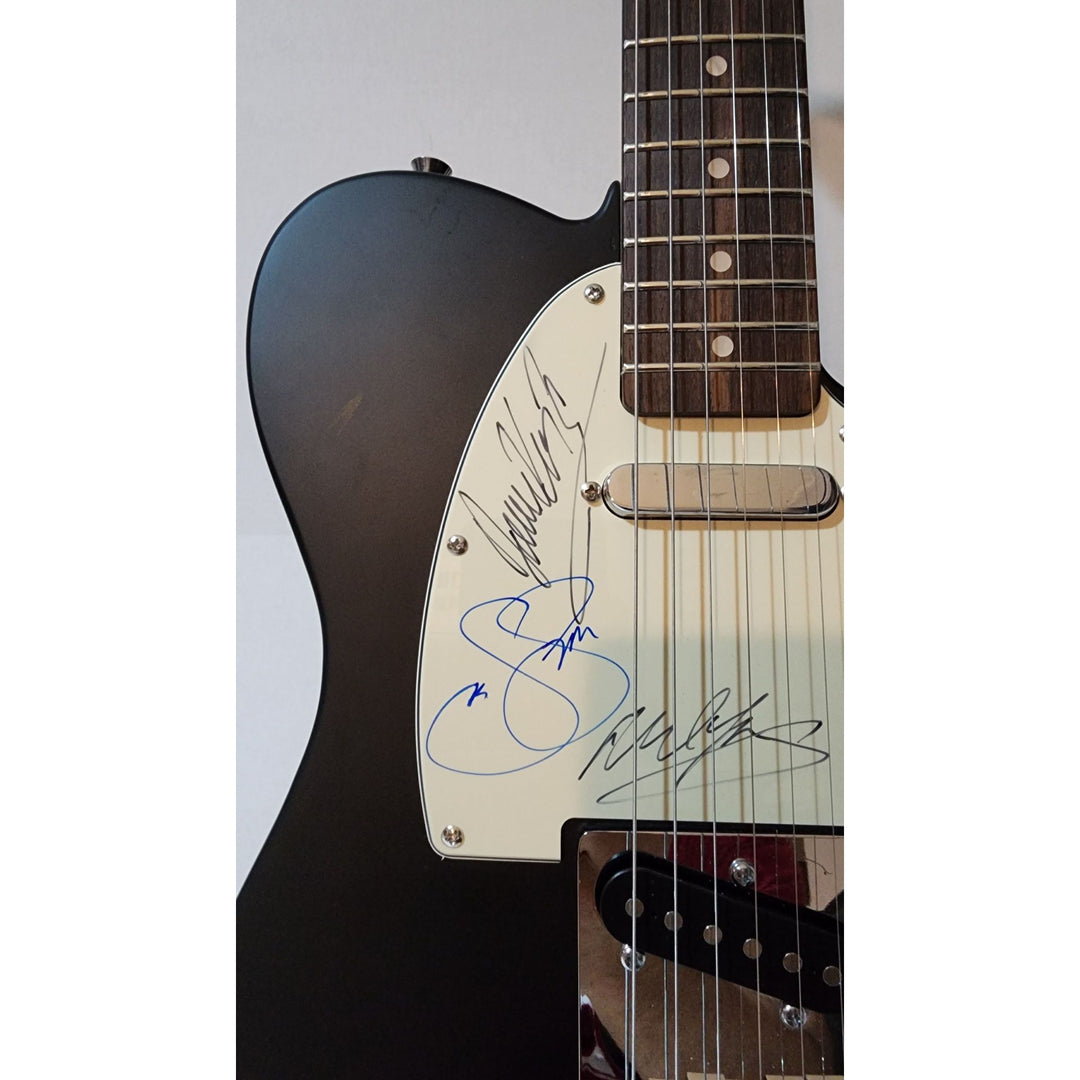 CSNY David Crosby , Stephen Stills, Graham Nash, Neil Young authentic Fender telecaster full size electric guitar signed with proof