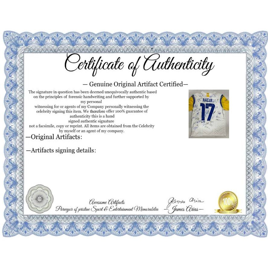 Los Angeles Rams Puka Nacua, Sean McVay 2025 game model team signed jersey with proof