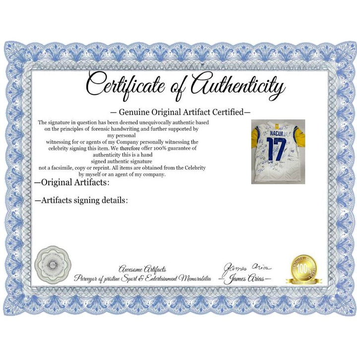 Los Angeles Rams Puka Nacua, Sean McVay 2025 game model team signed jersey with proof