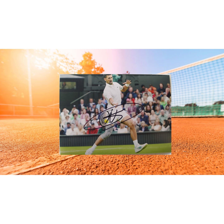 Novak Djokovic tennis Legend 5x7 photo signed with proof Awesome Artifacts