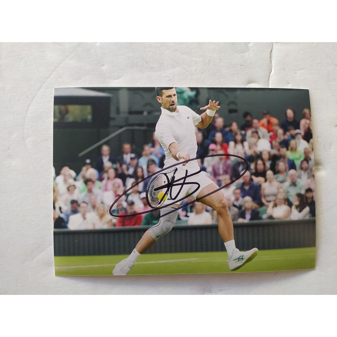 Novak Djokovic tennis Legend 5x7 photo signed with proof Awesome Artifacts
