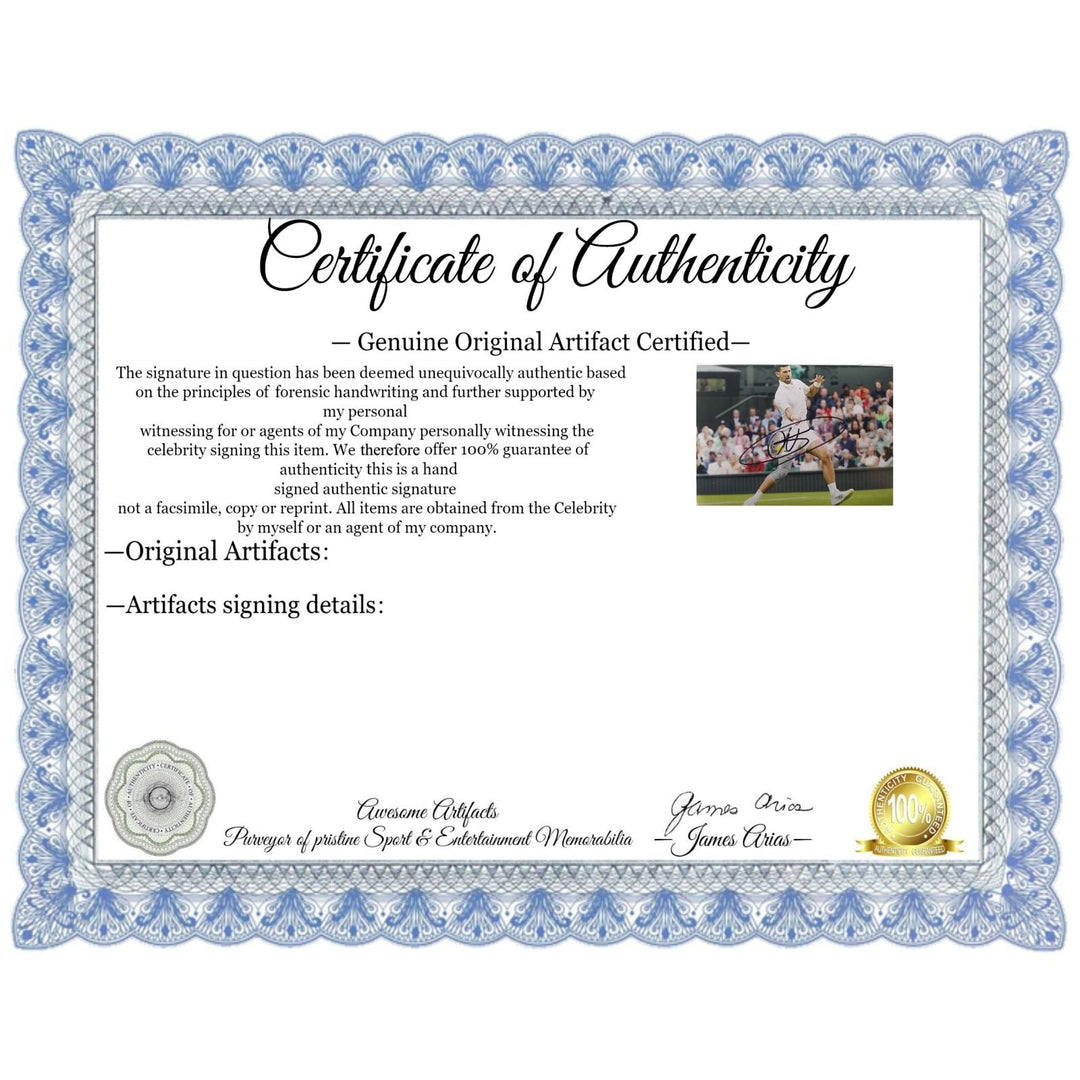 Novak Djokovic tennis Legend 5x7 photo signed with proof Awesome Artifacts