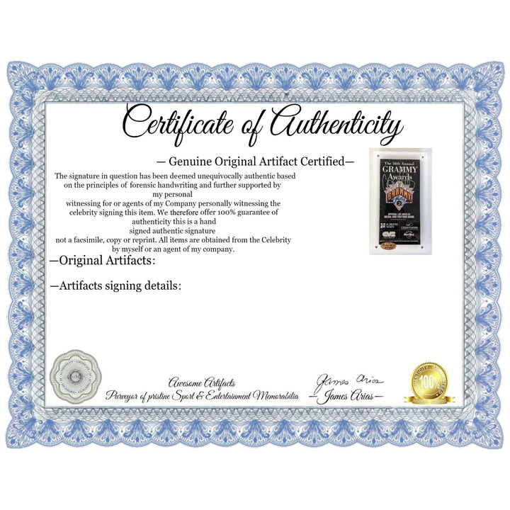 Tupac Shakur "2Pac" & Coolio vintage Grammy Awards ticket original signed with proof