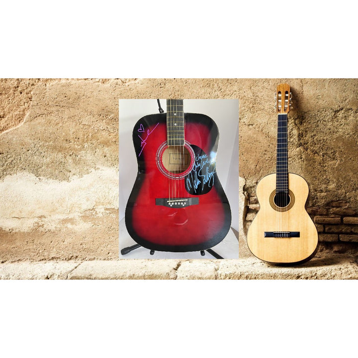 Jewel Kilcher "Jewel" and Melissa Etheridge acoustic guitar full size 38' signed with proof