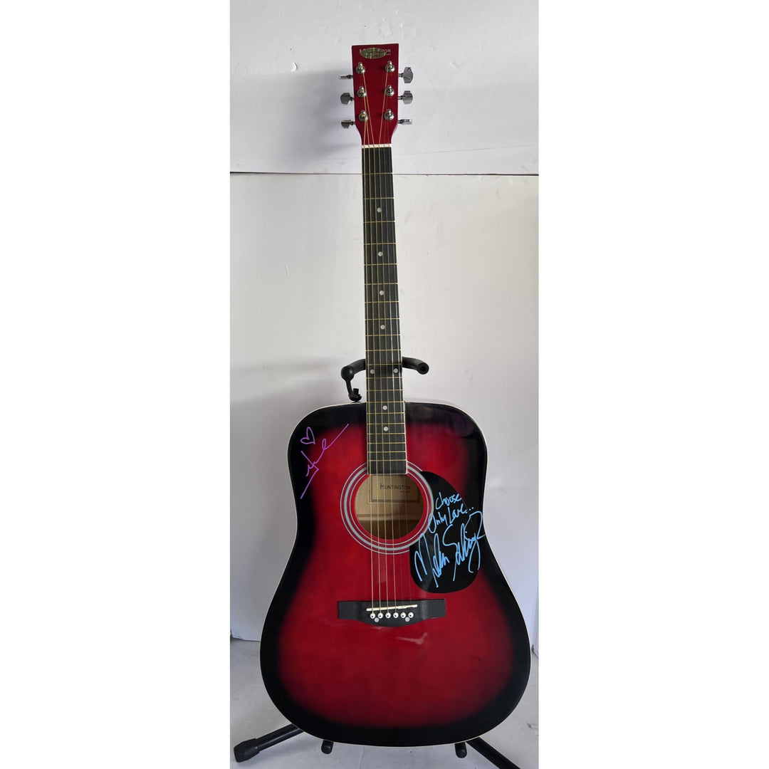 Jewel Kilcher "Jewel" and Melissa Etheridge acoustic guitar full size 38' signed with proof