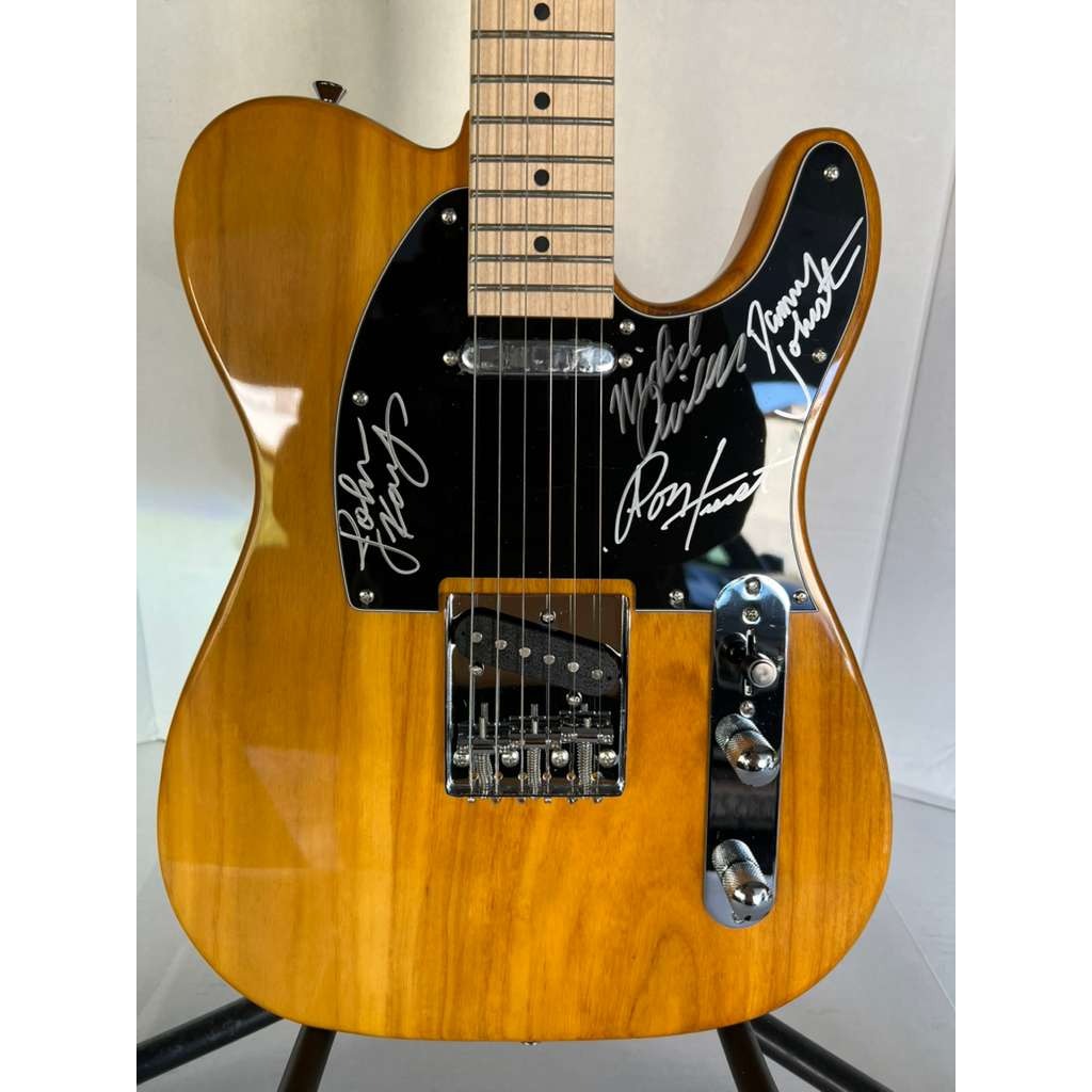 STEPPENWOLF John Kay, Goldy, Michael & Nick Wood telecaster electric guitar signed with proof